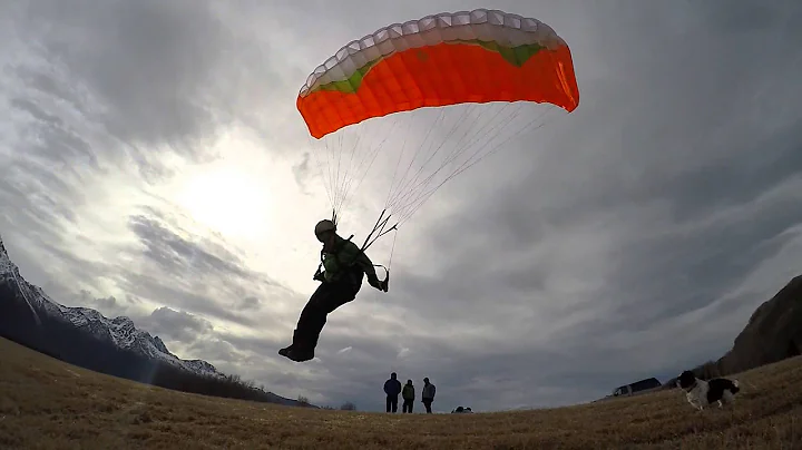 Paraglider Ground Handling Fun - Strong Wind
