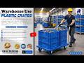 Warehouse Plastic Crates Model 103 Perforated | Ventilated Industrial Storage Crates in Pakistan