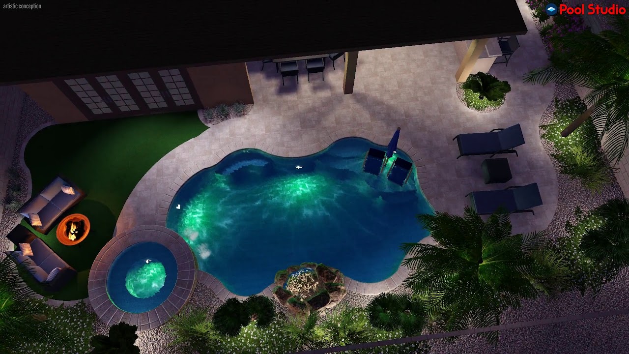 Visutsiri Backyard Design Concept by Jim Sherlock at Presidential Pools
