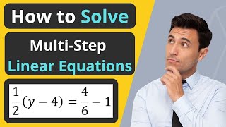 GED Math Lesson 28 / ☑️ How to solve multi step Equations very Easy to understand