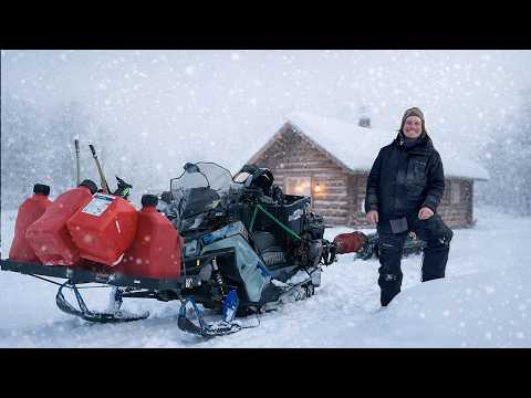 7 Day Trip By Snowmobile  - 247 Miles Lake Trout, And Camping In A Dry Cabin