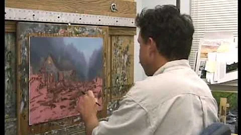 Twilight Cottage - Thomas Kinkade Paints in his Studio