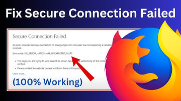 Fix Secure Connection Failed Error In Mozilla Firefox | ssl_error_handshake_failure_alert Firefox