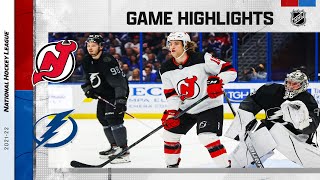 Devils @ Lightning 11/20/21 | NHL Highlights