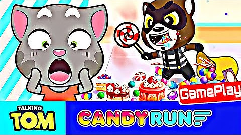 🍭 Talking Tom Candy Run 🍭 GamePlay Tom Saves Angela ♥ | Tom The Singer