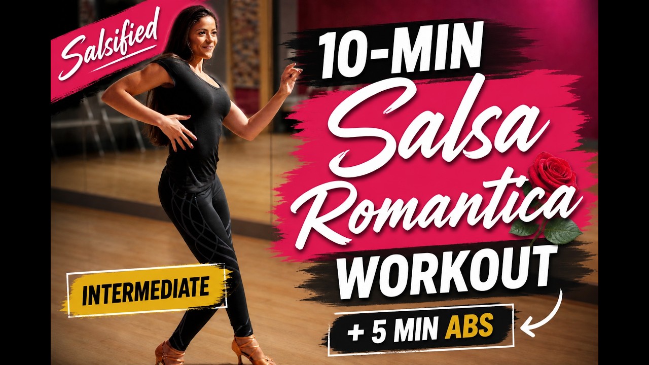 10-Min Intermediate Salsa Workout + 5 Min Abs | NO EQUIPMENT ...