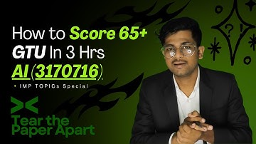 🔥 GTU AI (3170716) IMP Topics for 65/70 | Artificial Intelligence Important Questions