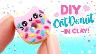 DIY Kawaii CAT DONUT Charm 🐱🍩💕! - Polymer Clay tutorial | KAWAII FRIDAY screenshot 2