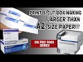 A2 long box making - print, cut, crease