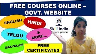 Full E-Skill India Courses | Government Website Free Courses | Free Certificate Courses On Many Language Update