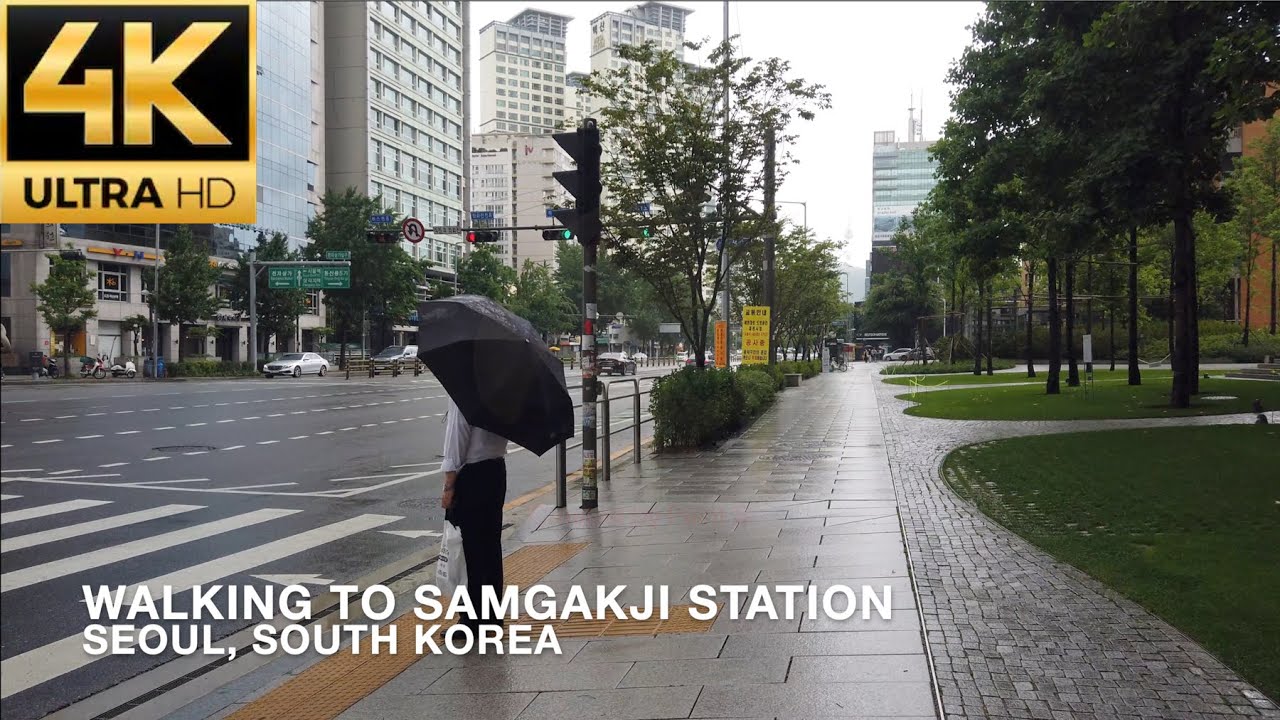 [4K] Walking to Samgakji Station in Yongsan, Seoul, 삼각지역까지 걸어보기, 三角地駅(サムガクチえき)