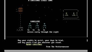 A Christmas Street Song | Vintage DOS Christmas Screen Card in QBASIC