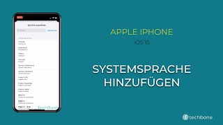 Systemsprache Hinzufügen - Apple Iphone Ios 15