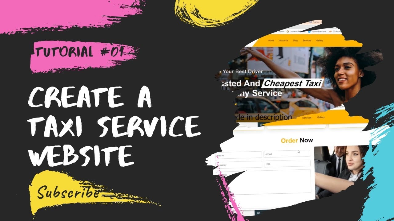 Tutorial #01 | Taxi Service Website | Using html css and JavaScript ...