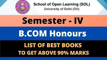 DU SOL Best Book For Bcom Hons | Best Books For Bcom Hons 4th Semester | Classroom Study