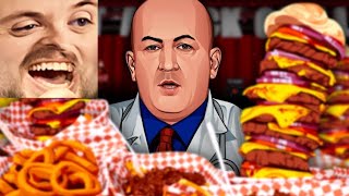 Forsen reacts to The Unhealthiest Restaurant In America - Why It's Controversial + McBain Simpsons
