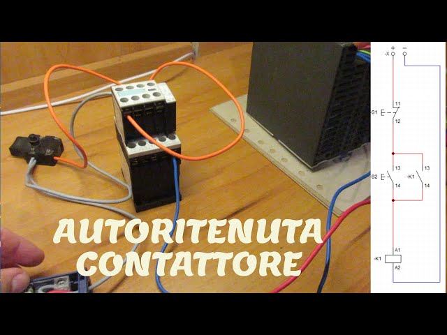 Come collegare un contattore / teleruttore in autoritenuta / relè in  autoritenuta _Elettrotecnica_ 