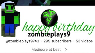 Happy Birthday Zombieplays9 Go Follow In Minecraft