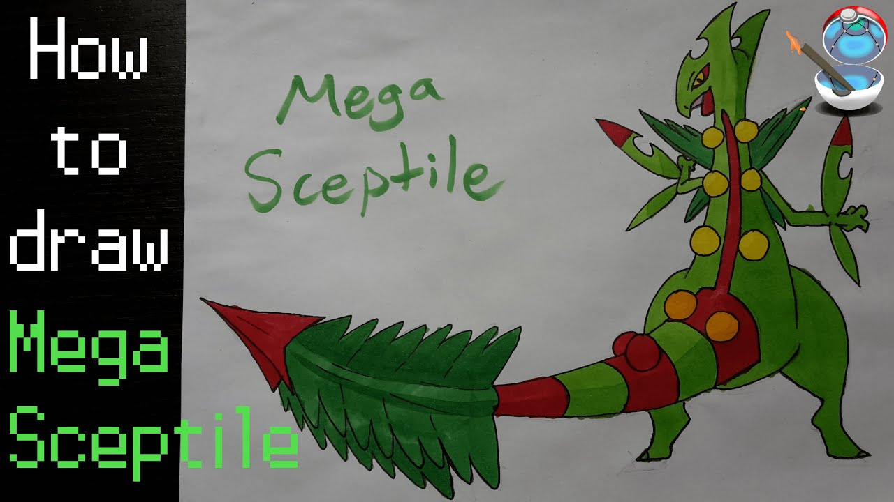How To Draw Sceptile Pokemon Youtube How To Draw Sceptile Pokemon Youtube