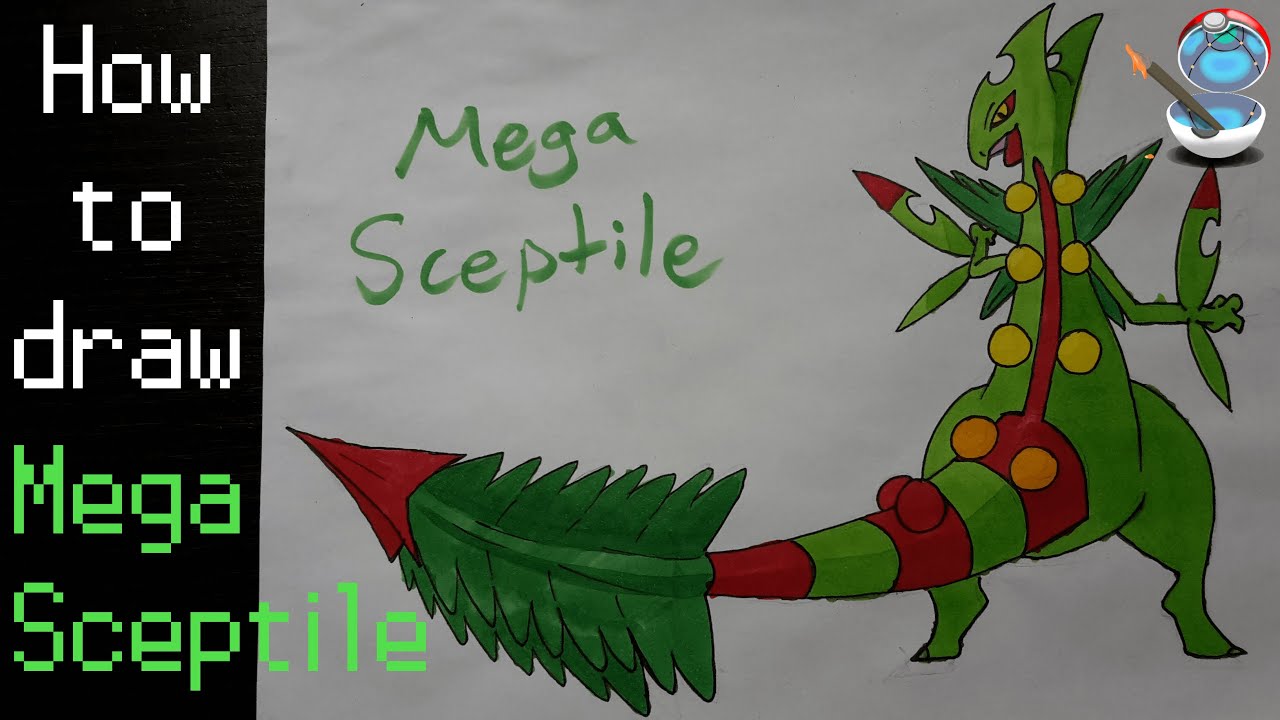 Tutorial de Desenho Mega Sceptile