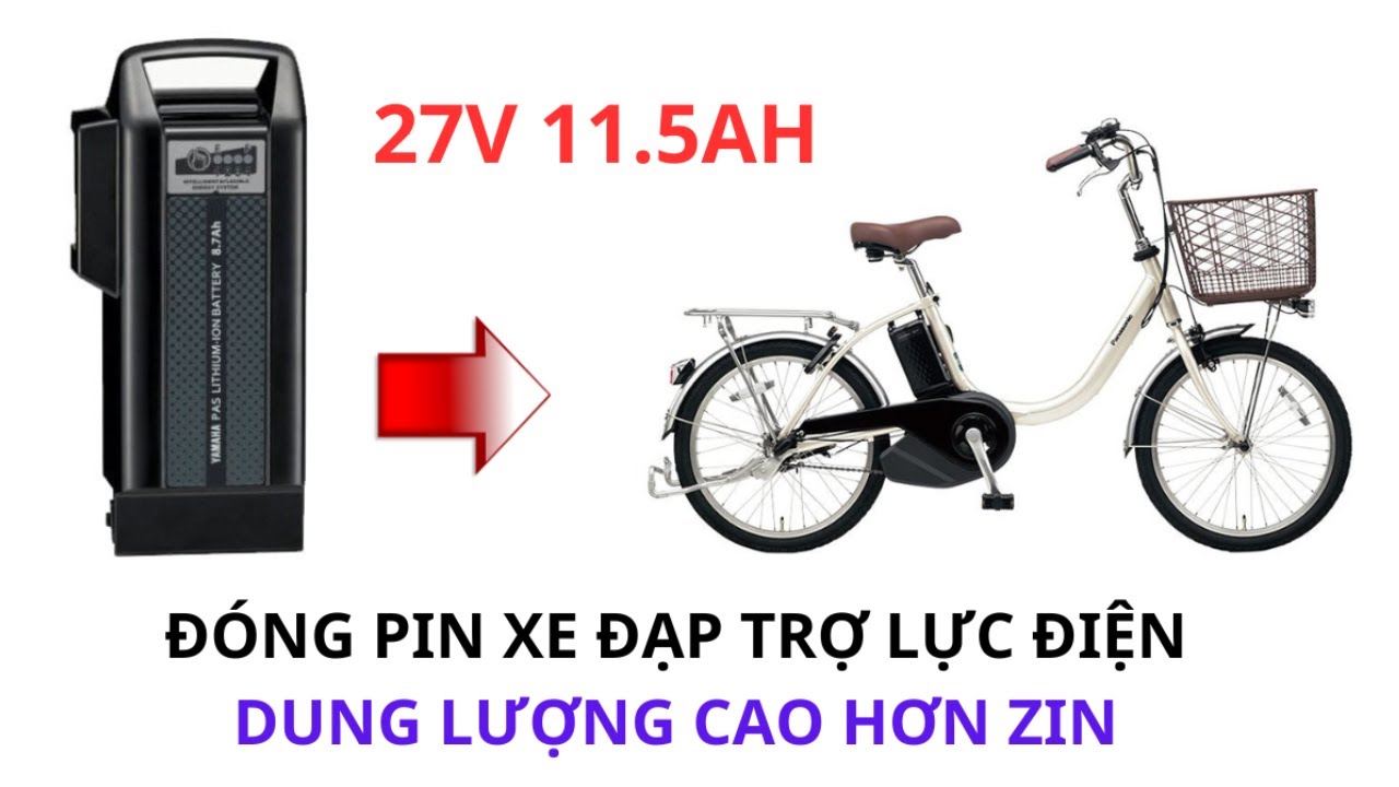 0337685577 Đóng pin xe đạp trợ lực điện Nhật Bãi 24V Eneloop và lên điện sạc 220V