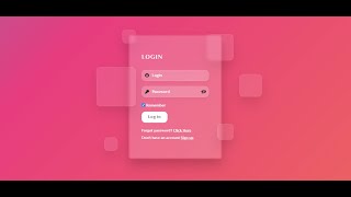 Glassmorphism Login Form using Html & CSS | CSS3 Animated Login Form News