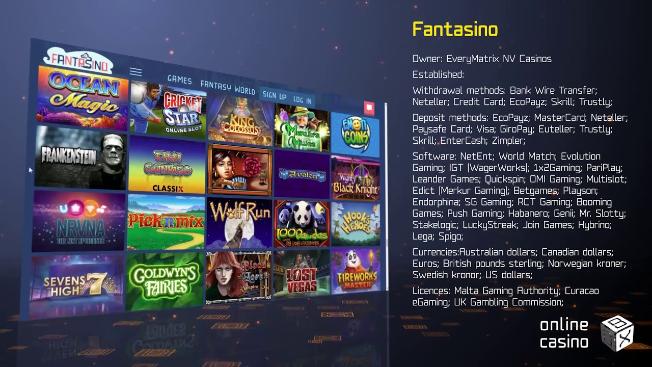 Fantasino: casino guide at OnlineCasinoBOX.net - YouTube
