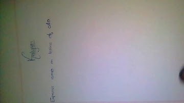 Express sin theta in terms of cot theta