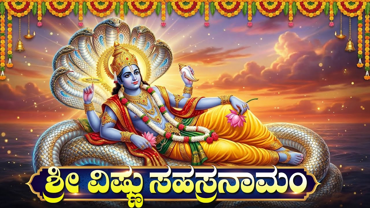 Sri Vishnu Sahasranama Stotram Kannada WIth Lyrics | 108 Names Of Vishnu | Powerful Vishnu Mantras