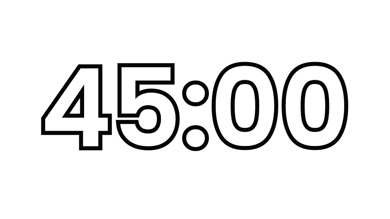 45 Minute Countdown Timer ⏱️ - YouTube
