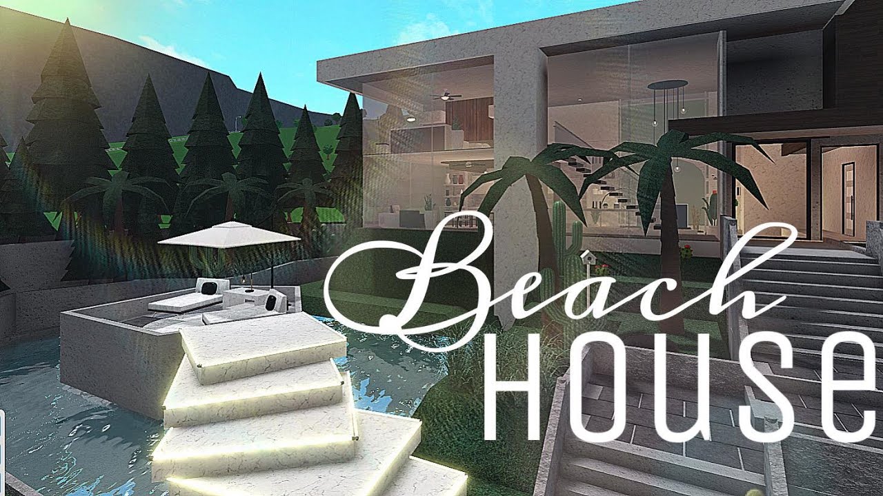 Modern Beach House200k (bloxburg speed build) YouTube