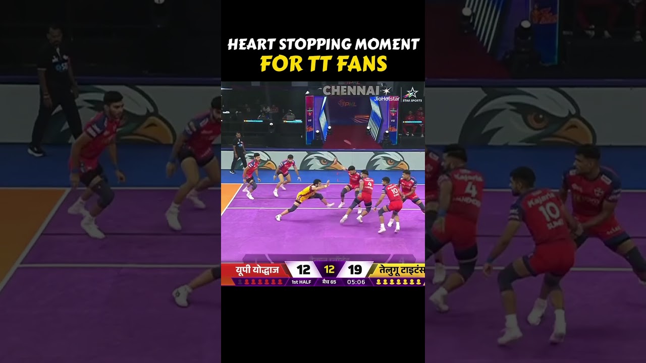 A scary Moment for Telugu Titans fans 