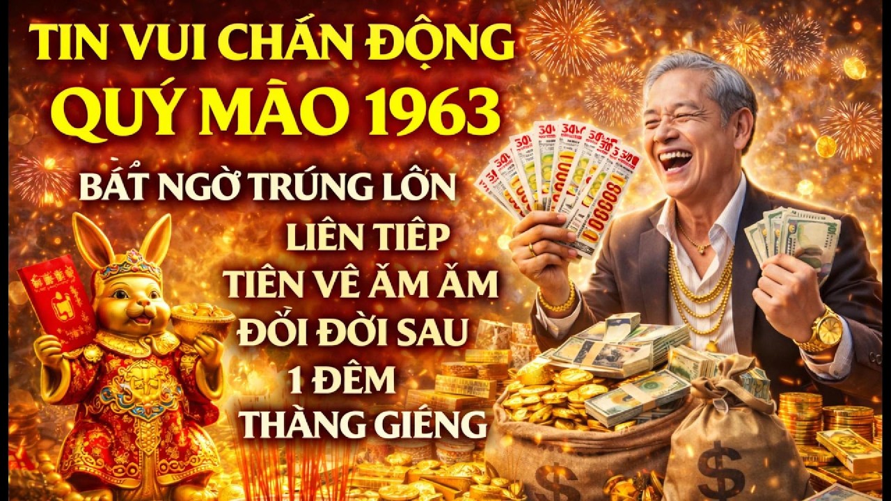 Tháng Giêng Quý Mão 1963 Bất Ngờ Trúng Lớn Liên Tiếp Tiền Về Ầm Ầm Đổi Đời Sau 1 Đêm