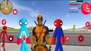 Süper Kahraman Çöp Adam #8 - Captain America Stickman Rope Hero Crime - Android Gameplay screenshot 5