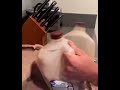 cutting a gallon of chocolate milk in half