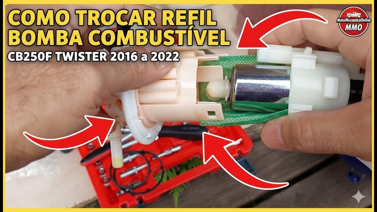 Como Trocar o Refil da Bomba de Combustível da Honda CB 250F Twister (2016-2022)