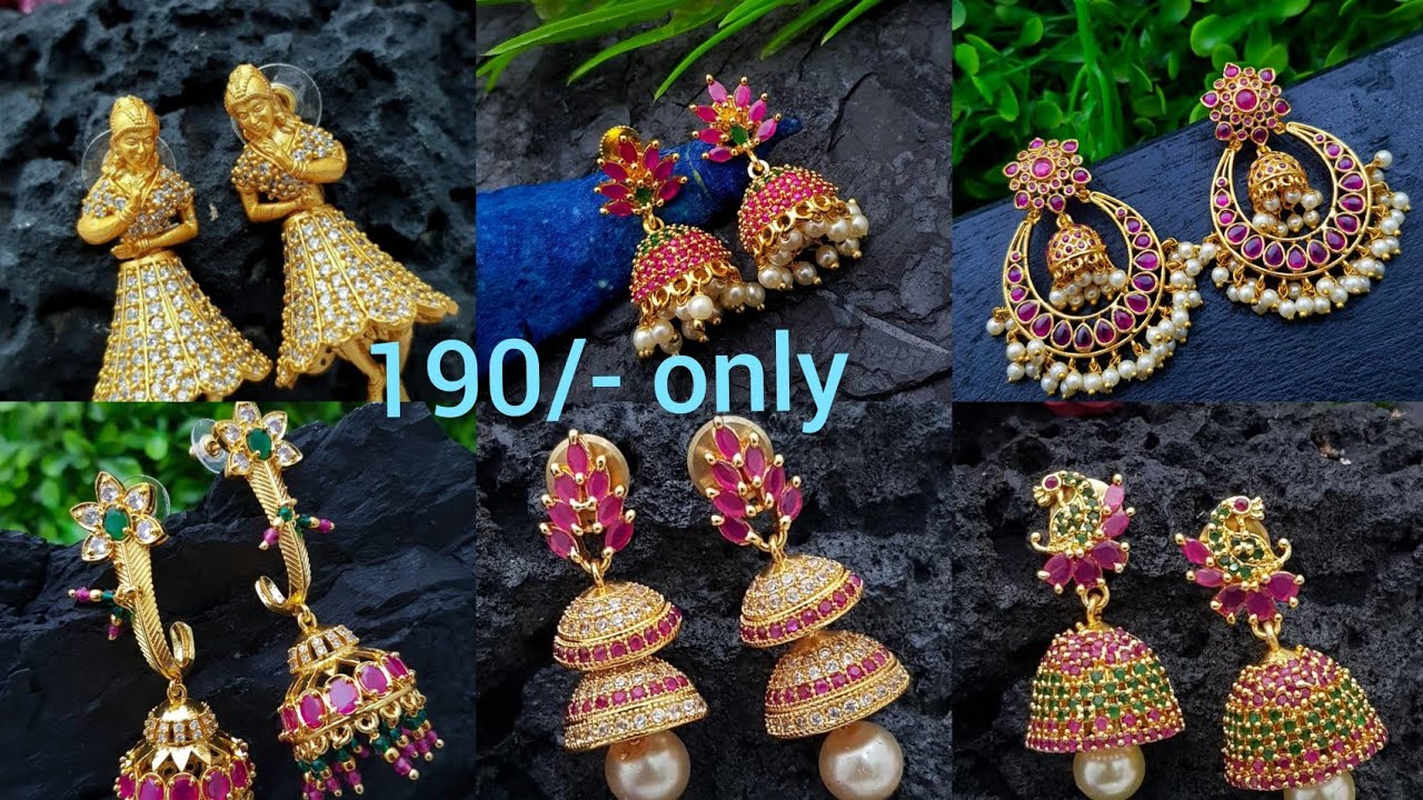 290/-   high  quality cz stone jumkas  (whatsapp  9553613990)