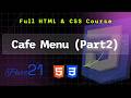 CSS Course Part 11: Real-World Project, The Cafe Menu Styling