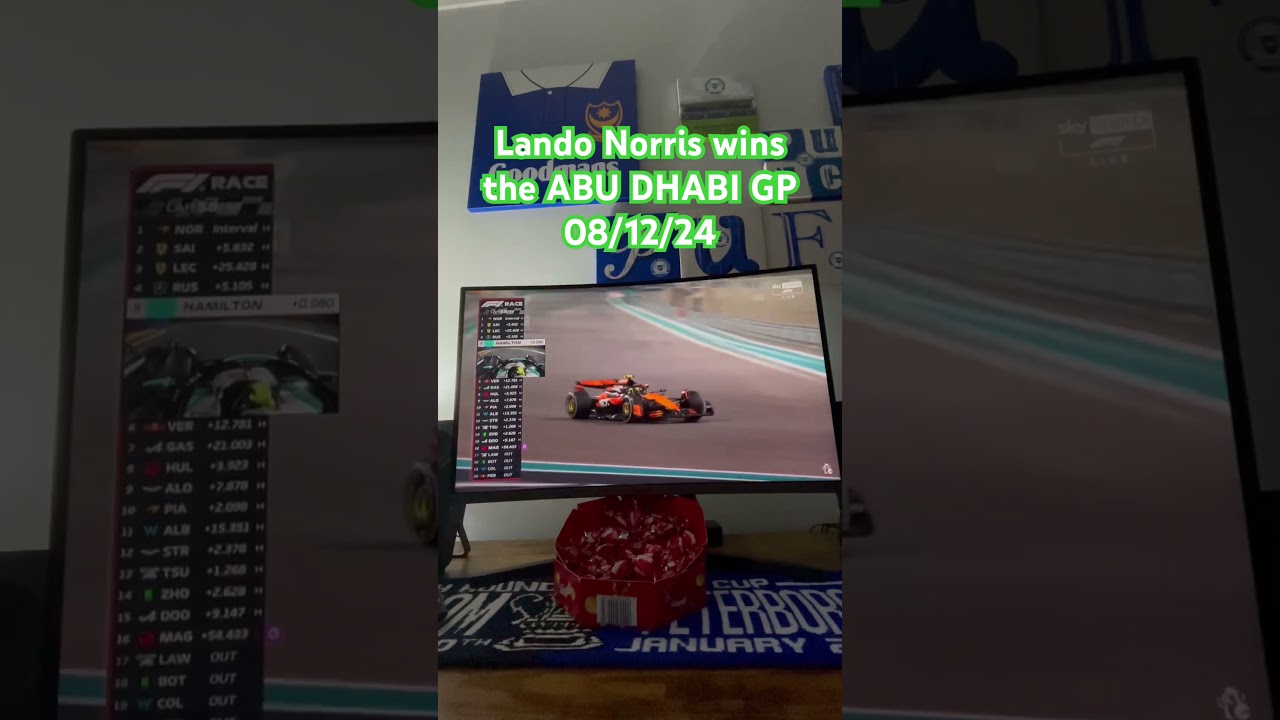 Lando Norris wins the ABU DHABI GP  