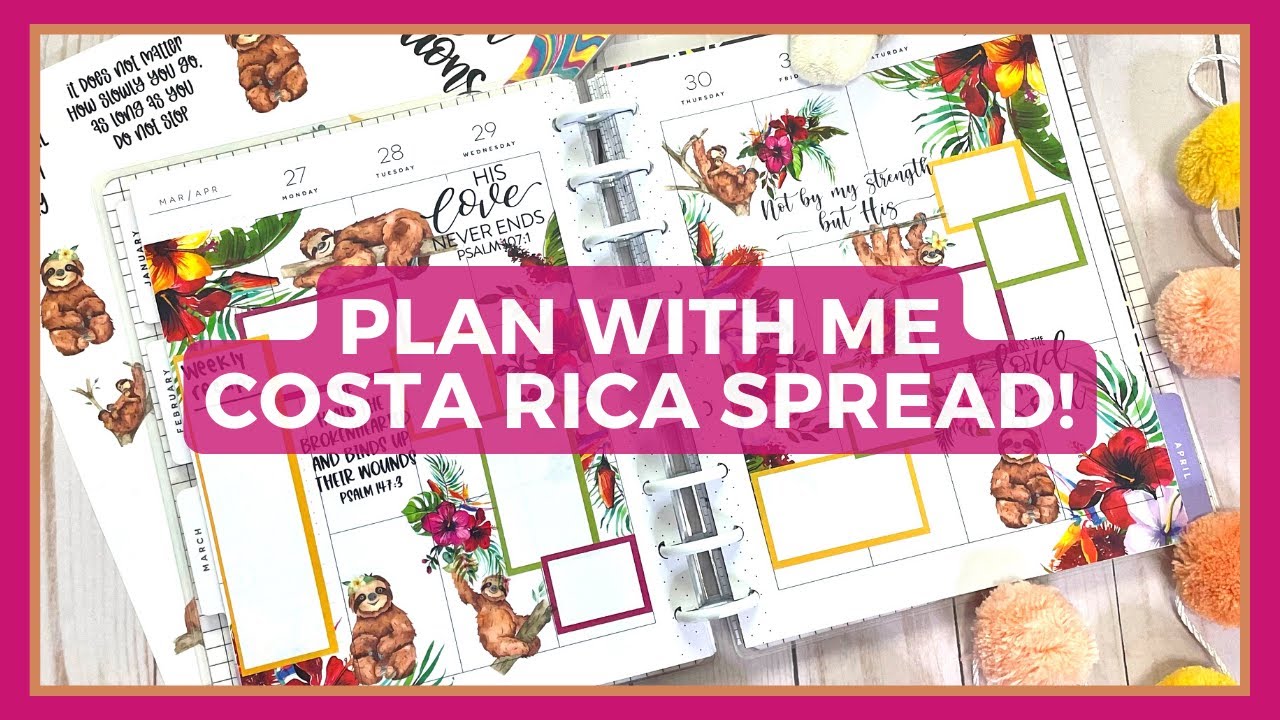 Plan with Me Classic Happy Planner Costa Rica Spread YouTube