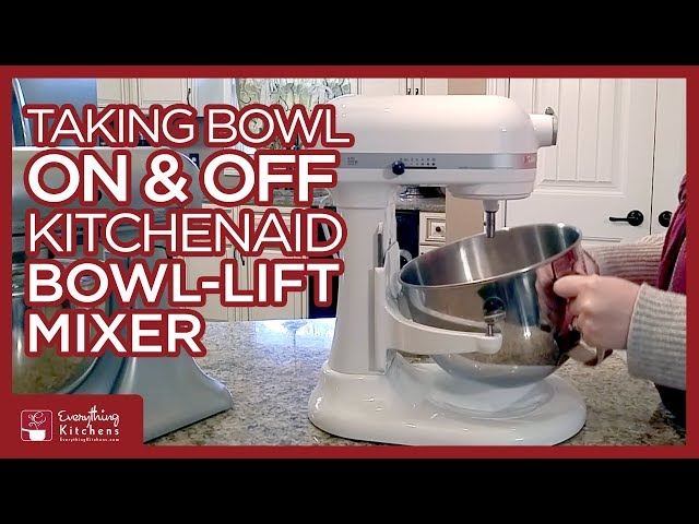 Taking the Bowl On & Off a KitchenAid Bowl Lift Mixer 