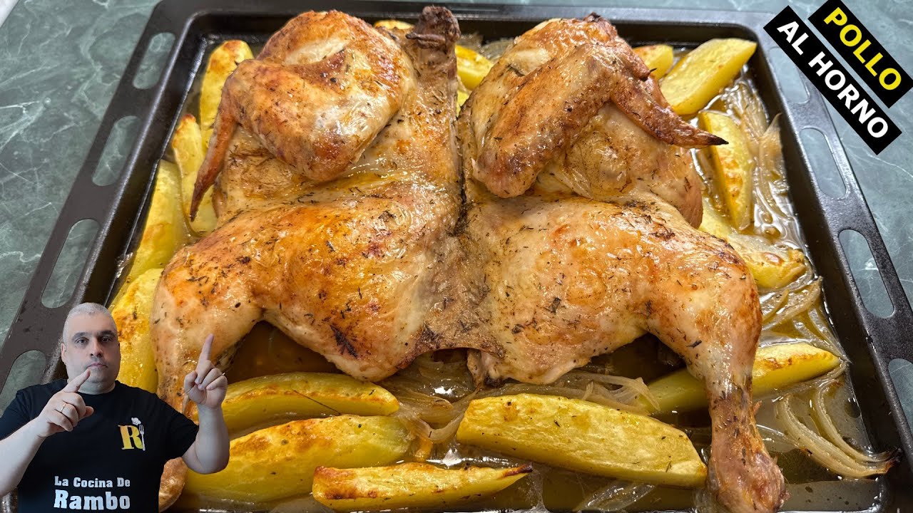 Pollo al Horno Asado con Patatas - Receta muy Fácil, Económica y Abundante 😋😋 BRUTAL