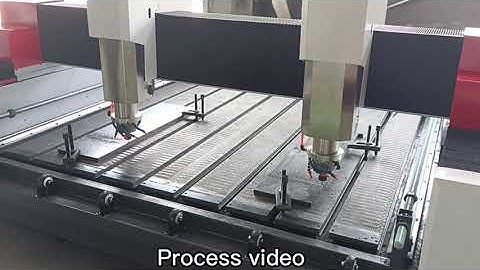Stone CNC Router with double heads and rotary