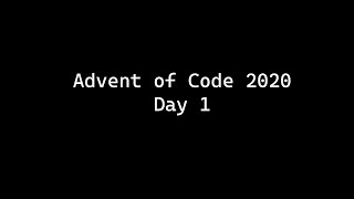 Advent of Code 2020 Day 1 (OCaml)