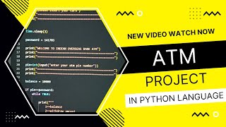 ATM PROGRAM in python language in hindi  #python #programming #shorts #atm  #easytoturial