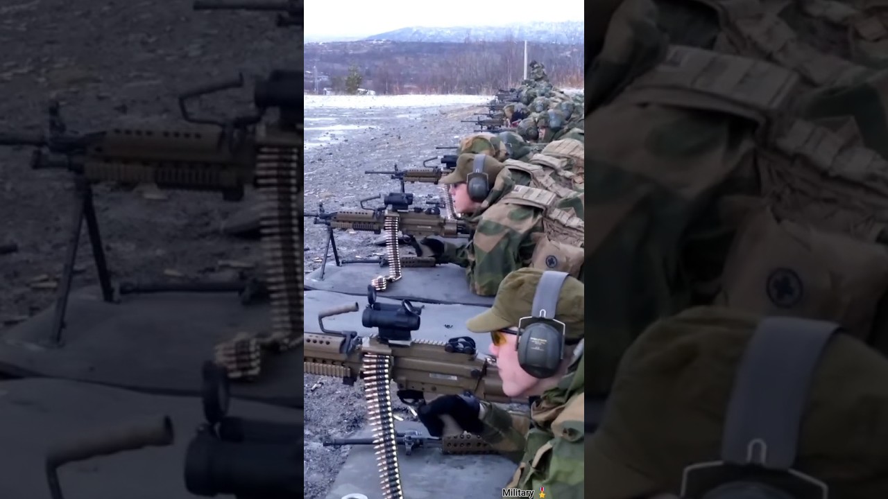 USA Military force gun firing outstanding classical Military training skills.