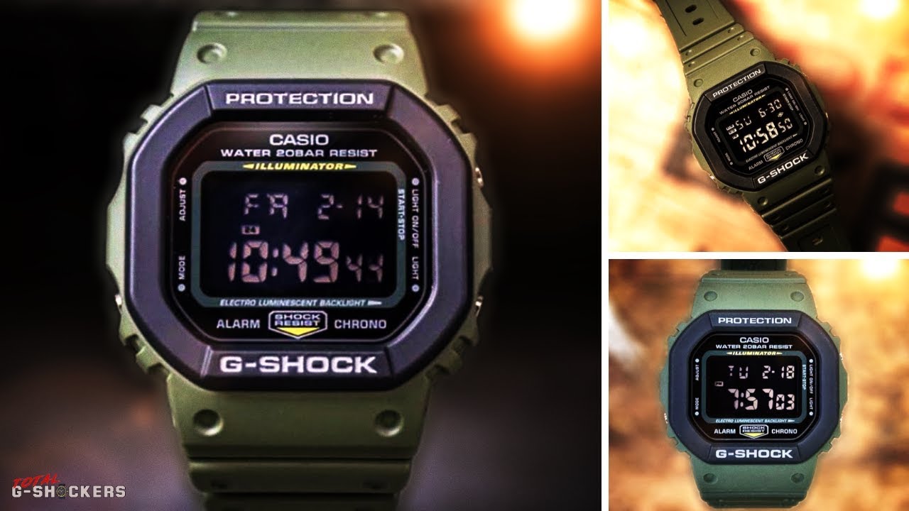 Revisión de Casio G-Shock DW-5610 - frescura de camuflaje y dos correas