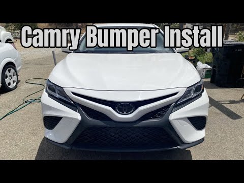 Toyota Camry Front Bumper Replacement 2018 SE XSE - YouTube