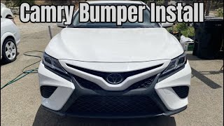 Toyota Camry Front Bumper Replacement 2018 SE XSE by Battle Scar Garage 28,791 views 3 years ago 5 minutes, 56 seconds