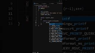 Diamond shape triangle using c programming language  #programming  #c_programming #triangle #coding